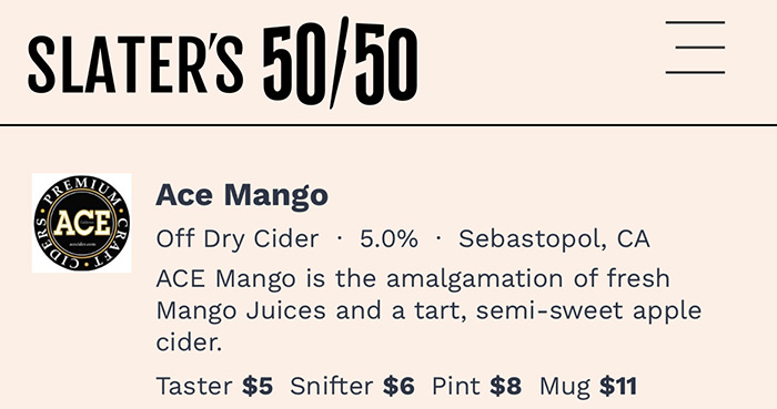 slaters 50/50 hard cider